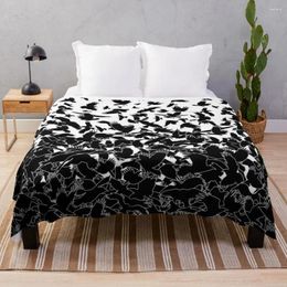 Blankets Raven Crow Flying Birds Abstract Goth Halloween Pattern Throw Blanket Luxury Soft Plush Plaid Quilt Bed Linens