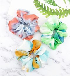 Women Girls Scrunchies Circle Gradient Colour Hairbands High Elestic Rubber Tiedyed Hair Rope Hair Holder Scrunchy Hair Accessorie3081625