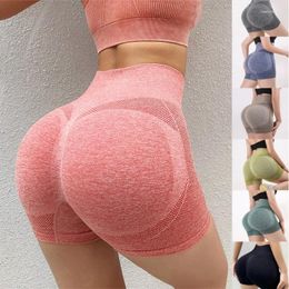 Active Shorts Women Yoga Seamless High Waist Workout Fitness Lift BuFitness Lady Gym Running Short Pants Sportswear