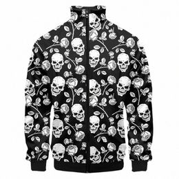 black white fr skull Men Oversize Tracksuit Zip Up Hoodie High collar jacket Vintage Weatshirt Hoodies Cycling Jacket 4XL B7ij#