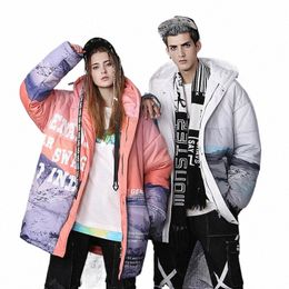 high Quality New Mens and Womens Street Winter Printing Jackets and Coats Men Fi Hooded Couple's Quilted Cott Clothes J5xW#