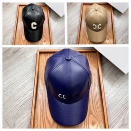 Women's Baseball Cap Casual Letter Embroidered Leather Fabric Designer Hat Breathable and Minimalist Trucker Hats Men's Golf Sports Casquette