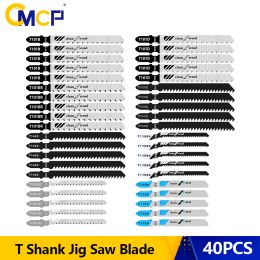 Zaagbladen CMCP TShank Jig Saw Blade 40pcs Jigsaw Blade for Wood Cutting Tool HCS Steel Saw Blade T144D T119BO T101AO T101B T101BR T101D