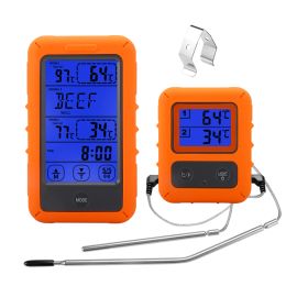 Gauges Wireless Digital Barbecue Meat Thermometer For Oven Thermomet With Timer 2 Probes Cooking Kitchen Thermometer For Meat