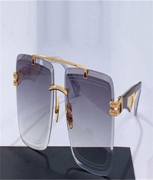 Top man fashion design sunglasses THE ARTIST I exquisite square cut lens K gold frame highend generous style outdoor uv400 protec9530565