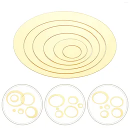Wallpapers Wall Stickers Cuttable 3D Home Accessories Circle (gold 14cm) Acrylic Mirror Three-dimensional Room Decor Murals For Bedroom