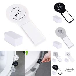 2024 3Pcs Portable Toilet Seat Cover Lifter Sanitary Closestool Cover Lift Handle For Travel Home Bathroom Toilet Gadgets Accessories