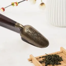 Tea Scoops 1 Pcs Wooden Handle Ebony For Shovel Tableware Teaspoons Coffee Kitchen Spoon