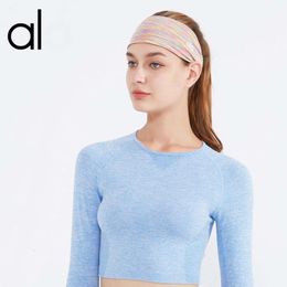 AL Yoga Sport Hair Band For Men And Women Running Fiess Wicking Anti Slip Basketball Sweat Absorbing Headband