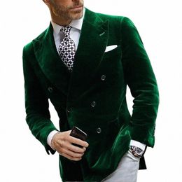 Veet Blazer da uomo per la cena Giacca da smoking doppio petto stile italiano Cappotto elegante per la festa di ballo di nozze 2024 m19W #