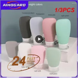 Liquid Soap Dispenser 1/3PCS Travel Cosmetics Bottles Silicone Mini Empty Container Skincare Shower Gel Shampoo Jars Tools Portable