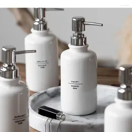 Liquid Soap Dispenser 1 Pc 410ml Ceramics Bottle White Modern Style Home Hand Sanitizer Bathroom El Bottles Supplies