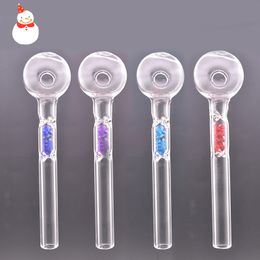 USA Popular Newest Smoking hand pipe Thick heady Lovely 12cm Colorful Diamond glass oil burner pipes for gril friend