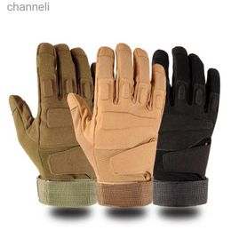 Tactical Gloves Mens Full Finger Police Paintball Mittens Combat Winter Cycling Protection Accessories YQ240328