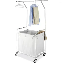 Laundry Bags Commercial Rolling Center With Removable Liner And Heavy Duty Wheels Organizer