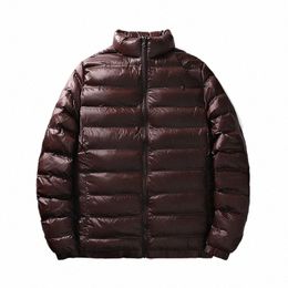 new Men'S Autumn Winter 2023 Stand Collar Lightweight Down Cott Jacket Korean Is A Fiable Versatile Warm Cold Proof Coat M3eF#