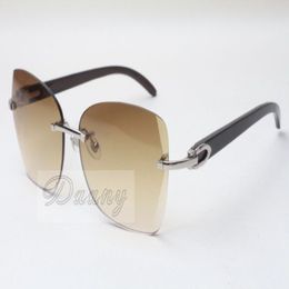 Manufacturers selling pruning Personalised sunglasses 8100905 High quality fashion sunglasses Black buffalo horn glasses Size 58-285H