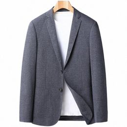 men's Korean Versi Trend Solid Color Striped Casual Wedding Officiating British Style Busin Fi Blazer Gentleman's Suit r1ny#