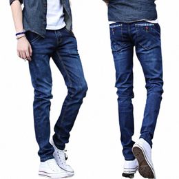 korean Slim Skinny Jeans Spring Autumn Men's Handsome Casual Lg Trousers Thin Students Youth Teenagers Men's Pencil Pants E0vv#