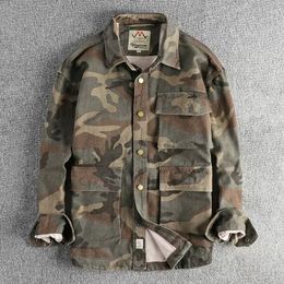 Men's Casual Shirts 2024 Trendy Camouflage Work Shirt Three-dimensional Pocket Design Jacket 18
