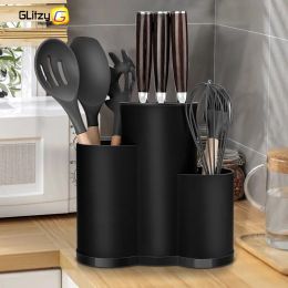 Storage Knife Stand Holder MultiFunction Knife Block Utensil Stands PP Flatware Drainer Storage Box Spoon Fork Kitchen Organiser Racks