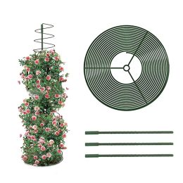 Supports Spiral Plant Trellis Climbing Aid Support Holder Set Growing Metal Rack for Home Garden Yard Indoor Plants Vine Flower Upward