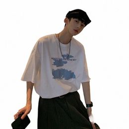 privathinker White Cloud In The Sky Graphic Men's Tshirt Cott Short Sleeve Men T shirt Oversized Casual Loose Men's Clothing f3ad#
