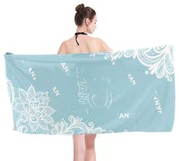 Top Factory Direct Sales Fashion Brand Printing Beach Towel Microfiber with Tassels Feel Soft