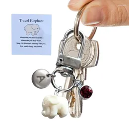 Decorative Figurines Metal Keychains Cute Multi-Function Elephant Travel Keychain Pendant Inspirational Decoration With Clear Patterns For