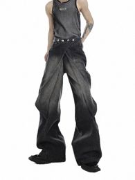 american Heavy Duty Distred Jeans Men and Women 2023 Natial Trend New Niche Wed Retro Design Trousers Cargo Pants J8QS#