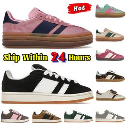 Designer shoes women pink glow bold platform sneaker womens Suede 00s Low Top Leather Trainers Cloud White Black Gum velvet mens outdoor flat sports Casual sneakers