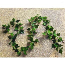 Decorative Flowers 6 Pcs Pumpkin Leaf Hanging Artificial Plants Garland Decor Foliage Flower Garlands