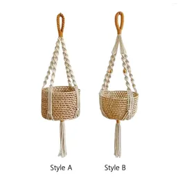 Tapestries Macrame Plant Hanger Decorative Flower Pot Holder For Hallway