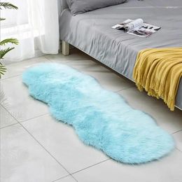 Carpets Fluffy Rug Artificial Fur Sheepskin Carpet Living Room Luxuxry Children's Bedroom Imitation Wool Mat Irregular Home Decor