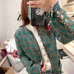 Designer Correct Edition~ AutumnWinter New Silk Printed Lining Plaid Wool Blended Wool Coat 9731 ENKG