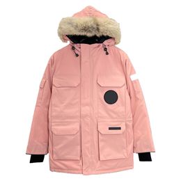 Piumino da uomo Cappotto invernale canadese Giacca spessa calda di design giacca da lavoro Giacca da esterno spessa Moda Keeping Piumino di marca d'oca da coppia Parka di alta qualità