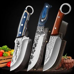 Knives Handmade Forged Butcher Knife, Deboning Slicing Chef Knives Meat Cleaver, Fish Meat Cutting Cooking Knives