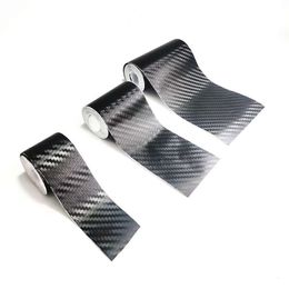 Upgrade 1M 3D Carbon Fiber Car Sticker DIY Paste Protector Strip Auto Door Sill Side Mirror Anti Scratch Tape Waterproof Protect Film