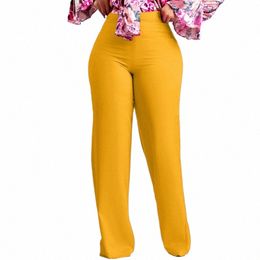 women Shiny Yellow Capris Pants High Waist Trousers Office Work Lady Full Length Summer Bottoms Capris 2023 Spring Summer o9Ey#