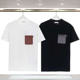 early summer men t shirt designer T shirts mens womens fashion leather pockets letters graphic tee casual short-sleeved Shirt