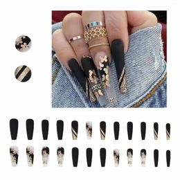False Nails Straight Nail Tips No Curve Long Wearing Ballet 240 Pieces Extra Press On Ballerina Coffin