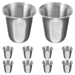 Wine Glasses 10 Pcs Communion Cups Chalice Communions Religious Metal Stainless Steel Coffee Mug