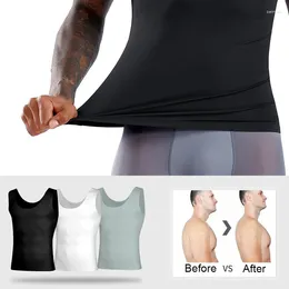 Men's Body Shapers Mens Shirt Slimming Vest Workout Tank Tops Abs Abdomen Undershirts Top Shapewear Compression Shirts