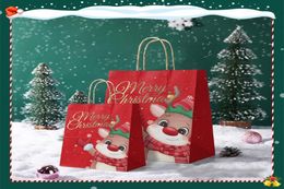 Christmas cartoon candy gift bag Santa Claus deer bear tree paper bags handbags Party Supplies Decorations different Colours custom9362092