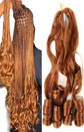 20 Inch Loose Wave Crochet Hair Extension For Braids Synthetic Curly Hair Pre Stretched Braiding Hair For Black Women9500382