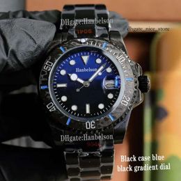 Men Watch Carbon Fiber Bezel Light Blue Face Gentleman Wrist Watches 8215 Automatic Movement Night Light 904L Steel Strap Clock 40mm 984