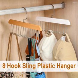 Hangers 8 Hook Sling Plastic Hanger Multifunctiuonal Hang Belts Underwear Camisoles Hat Holder Wardrobe Organiser Home Storage