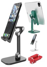 Universal Mobile Phone Holder Support Desk Stand For iPhone iPad Adjustable Metal Desktop Tablet Holders With Retail Box7524225