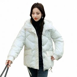 winter Bright W Free Down Cott Coats Women's Short Parkas Korean Loose Warm Thickened Jackets Clothes Women Casaco Feminino L3J9#