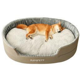 Dog Bed Washable Kennel four seasons Pet Large Sofa Plus Velvet Thick Deep Sleep Cushion Puppy Mat for Small To Large Dogs 240328